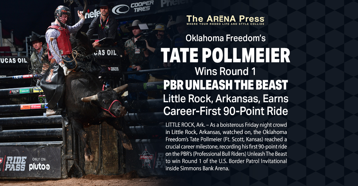 Oklahoma Freedom’s Tate Pollmeier Wins Round 1 of PBR Unleash The Beast